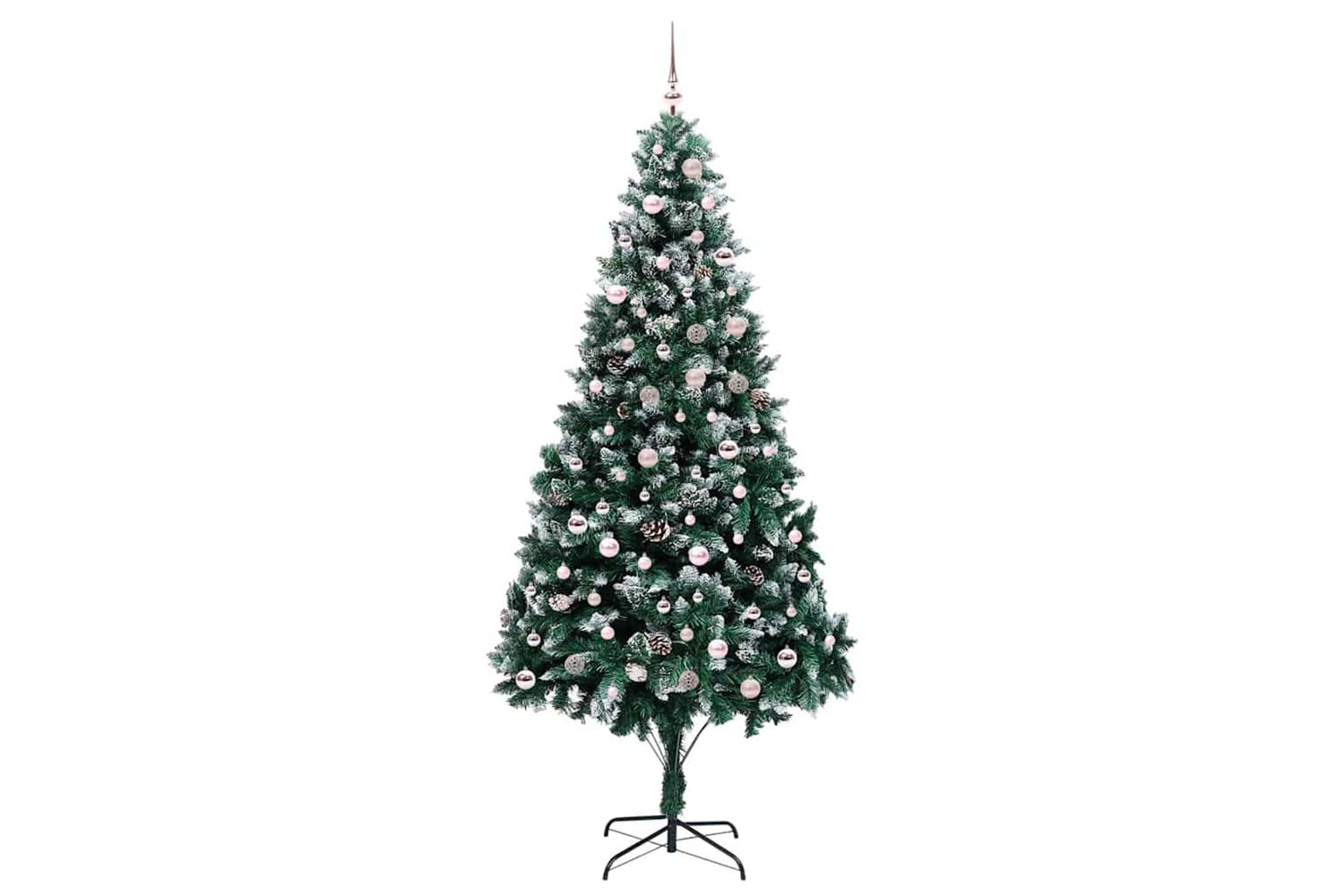 Vidaxl Artificial Christmas Tree With 300 Leds With Stand Green 240 Cm-4