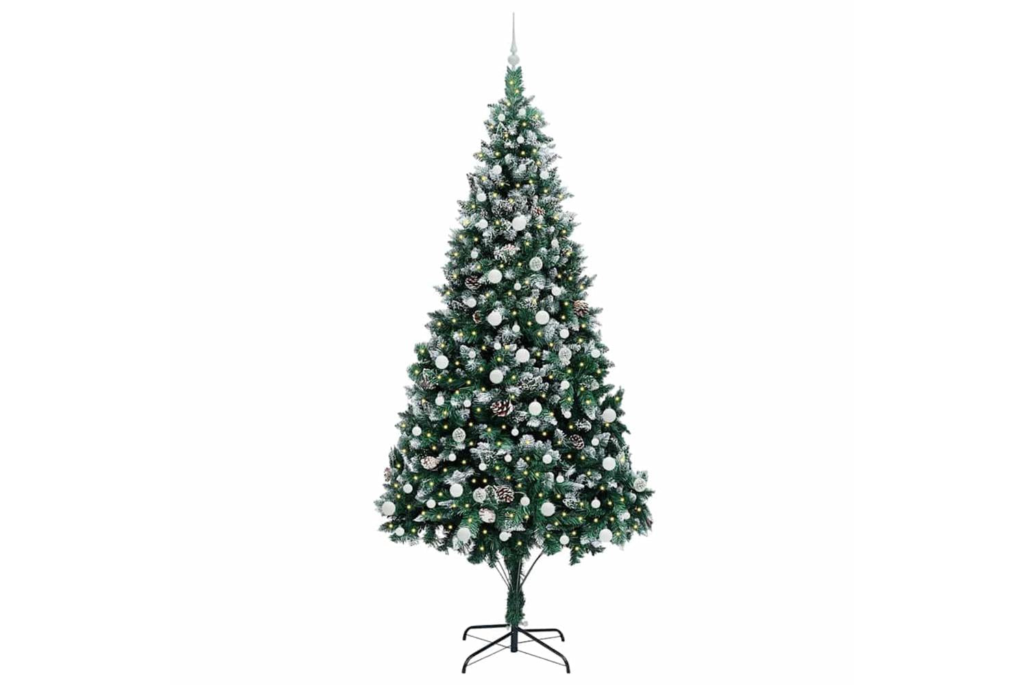 Vidaxl Artificial Christmas Tree With 300 Leds With Stand Green 240 Cm-3