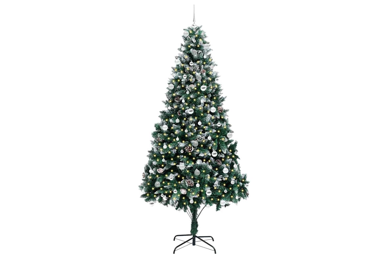 Vidaxl Artificial Christmas Tree With 300 Leds With Stand Green 240 Cm-3