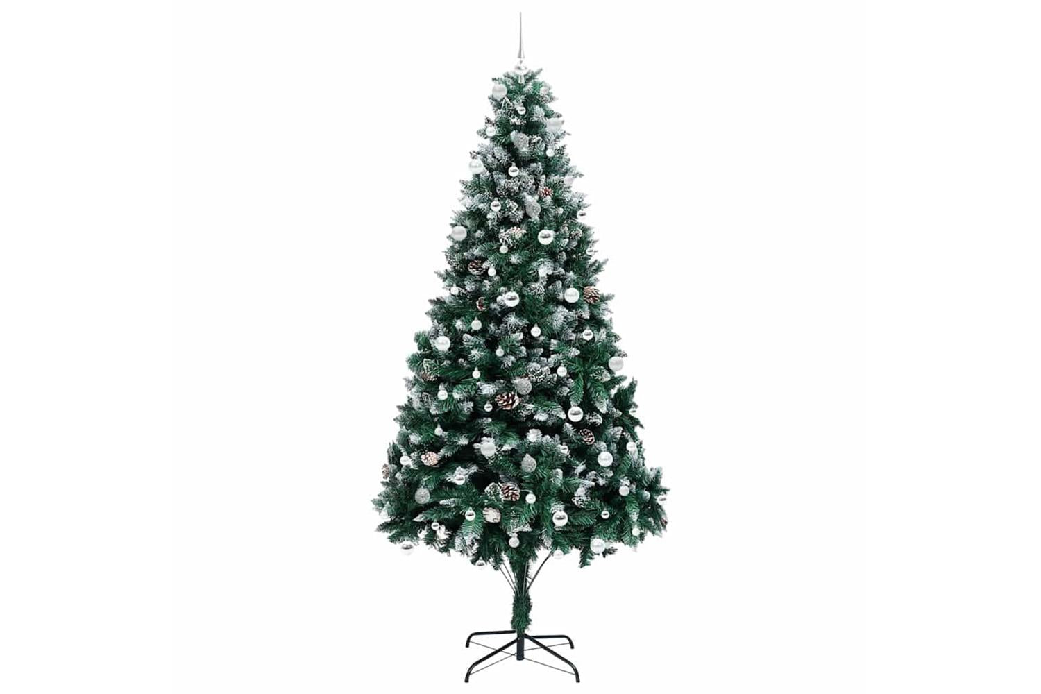 Vidaxl Artificial Christmas Tree With 300 Leds With Stand Green 240 Cm-4