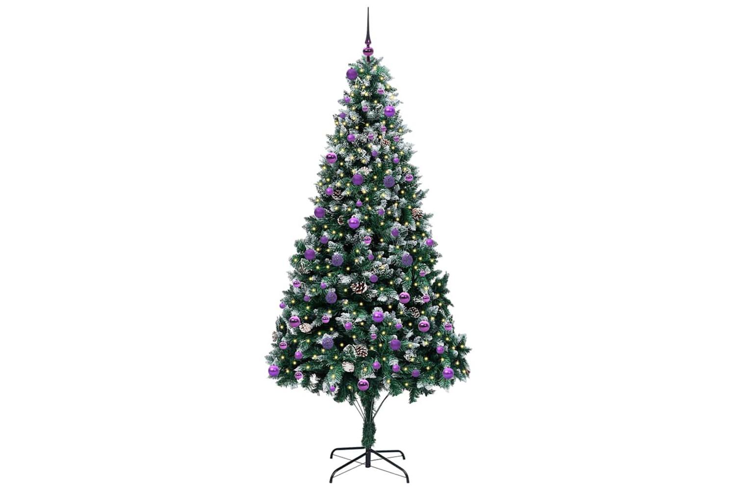 Vidaxl Artificial Christmas Tree With 300 Leds With Stand Green 240 Cm-3
