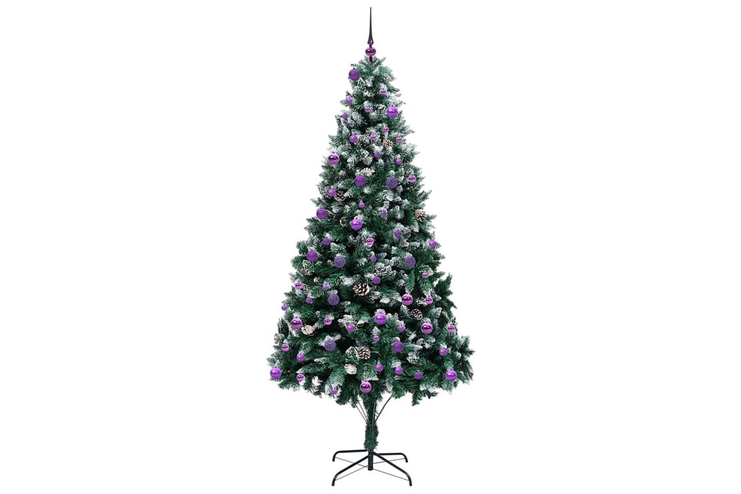 Vidaxl Artificial Christmas Tree With 300 Leds With Stand Green 240 Cm-4