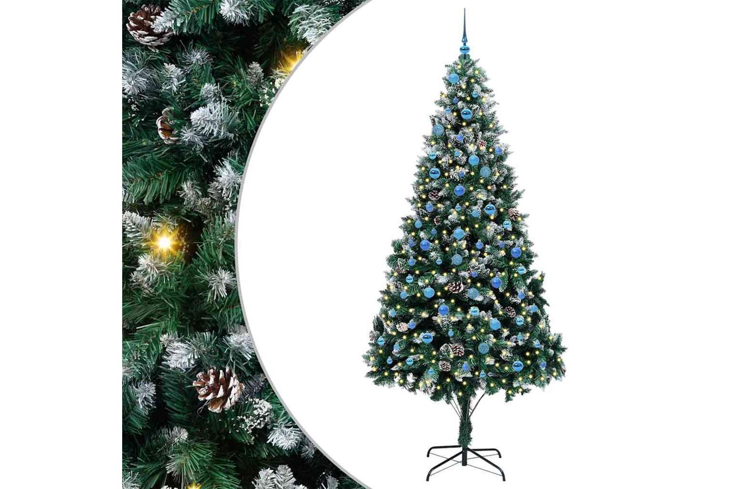 Vidaxl Artificial Christmas Tree With 300 Leds With Stand Green 240 Cm-2