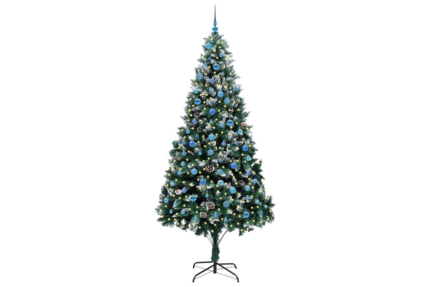 Vidaxl Artificial Christmas Tree With 300 Leds With Stand Green 240 Cm-3
