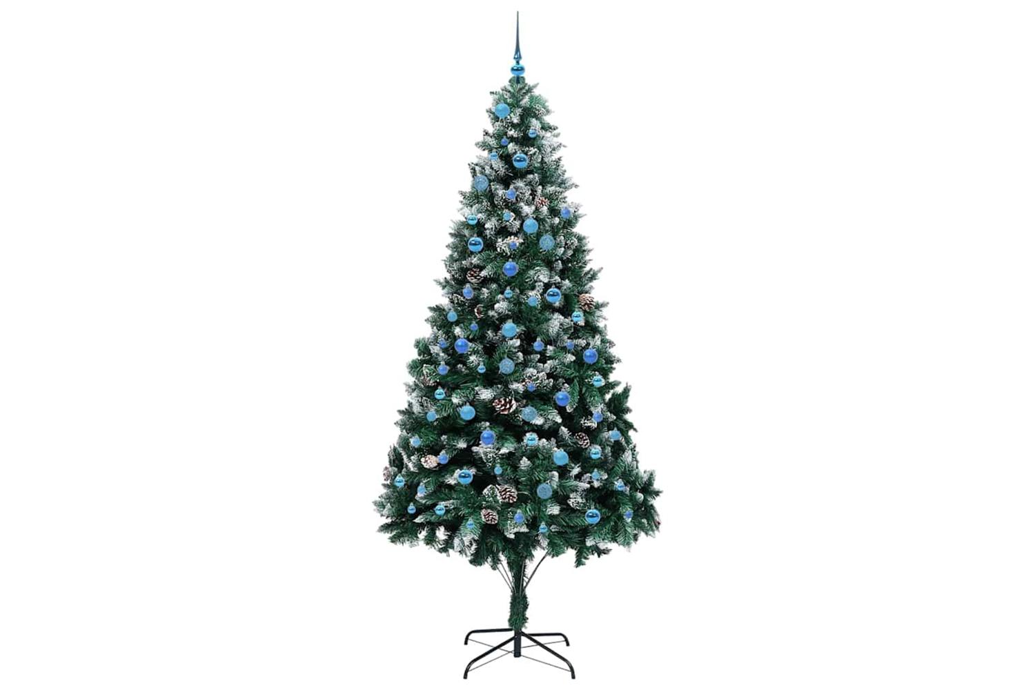 Vidaxl Artificial Christmas Tree With 300 Leds With Stand Green 240 Cm-4