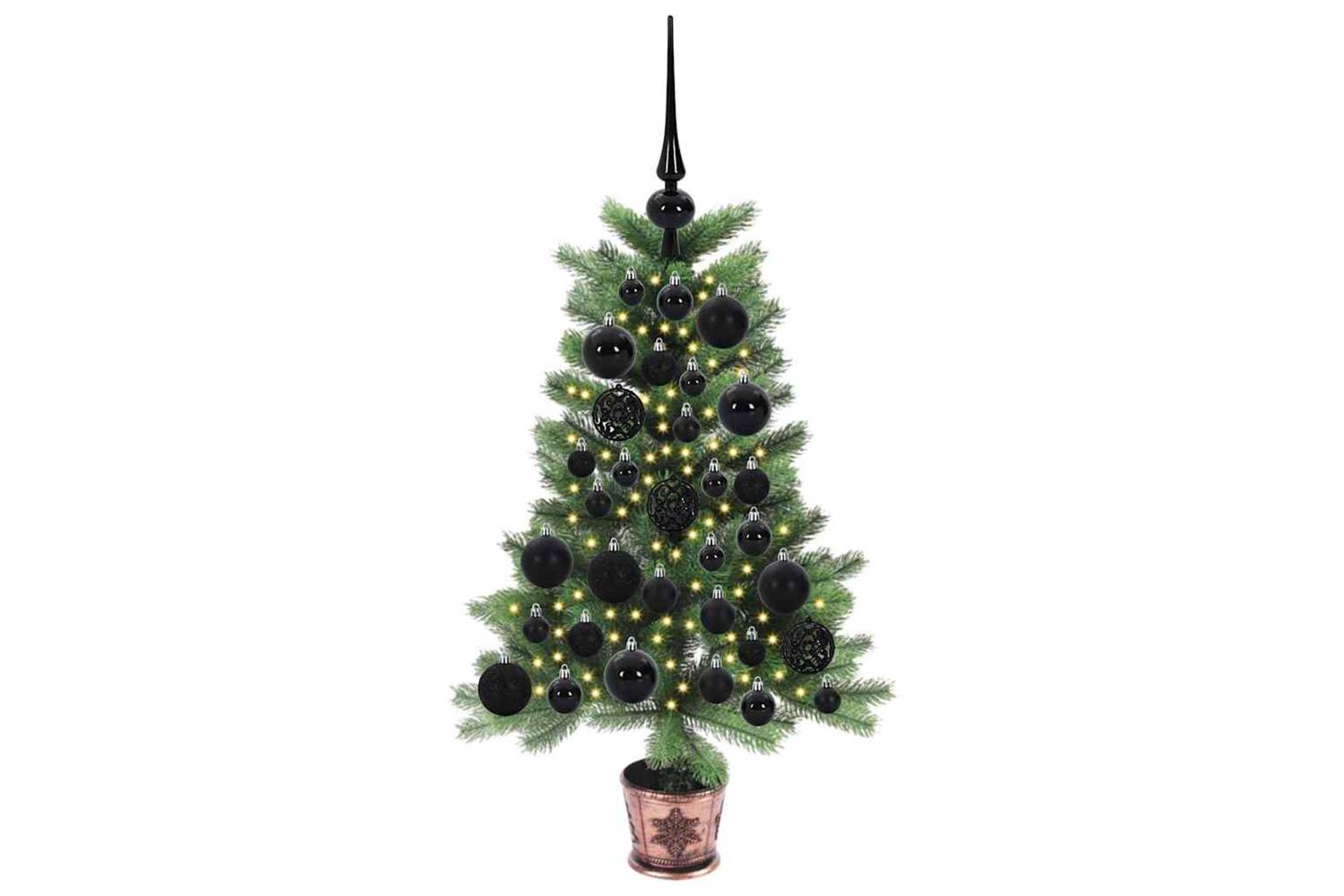Vidaxl Christmas Tree With 150 Leds With Stand Green 65 Cm Pe-3
