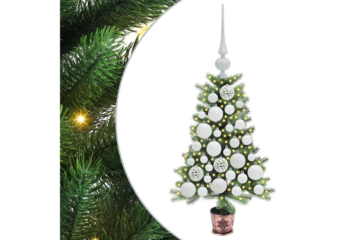 Vidaxl Christmas Tree With 150 Leds With Stand Green 65 Cm Pe