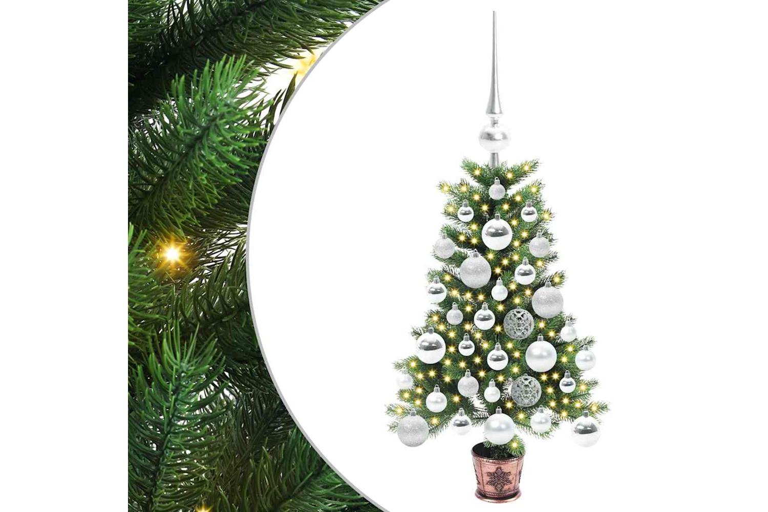 Vidaxl Christmas Tree With 150 Leds With Stand Green 65 Cm Pe-4