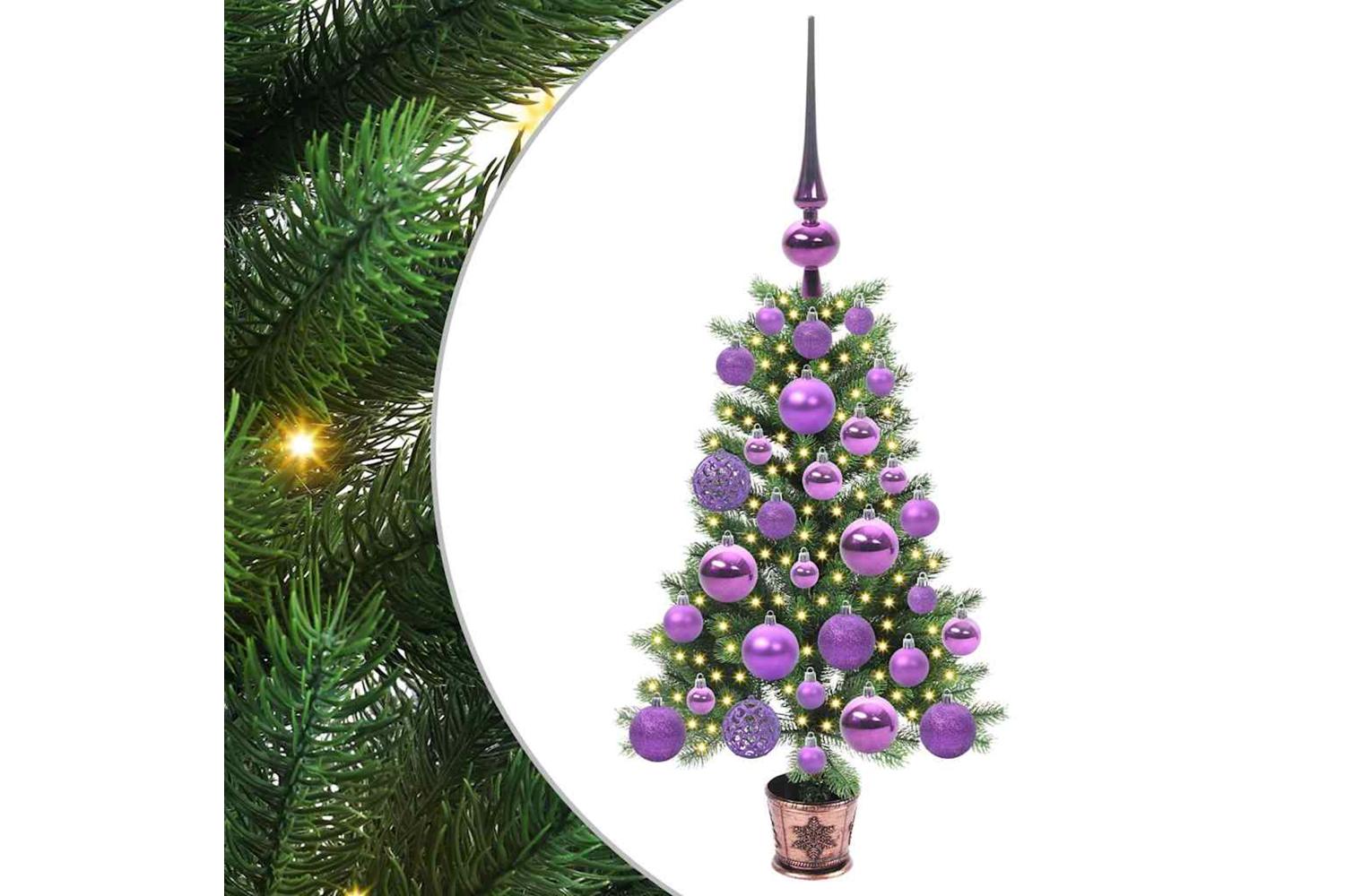 Vidaxl Christmas Tree With 150 Leds With Stand Green 65 Cm Pe-2