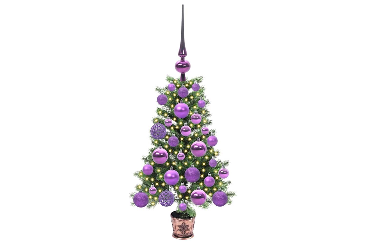 Vidaxl Christmas Tree With 150 Leds With Stand Green 65 Cm Pe-3