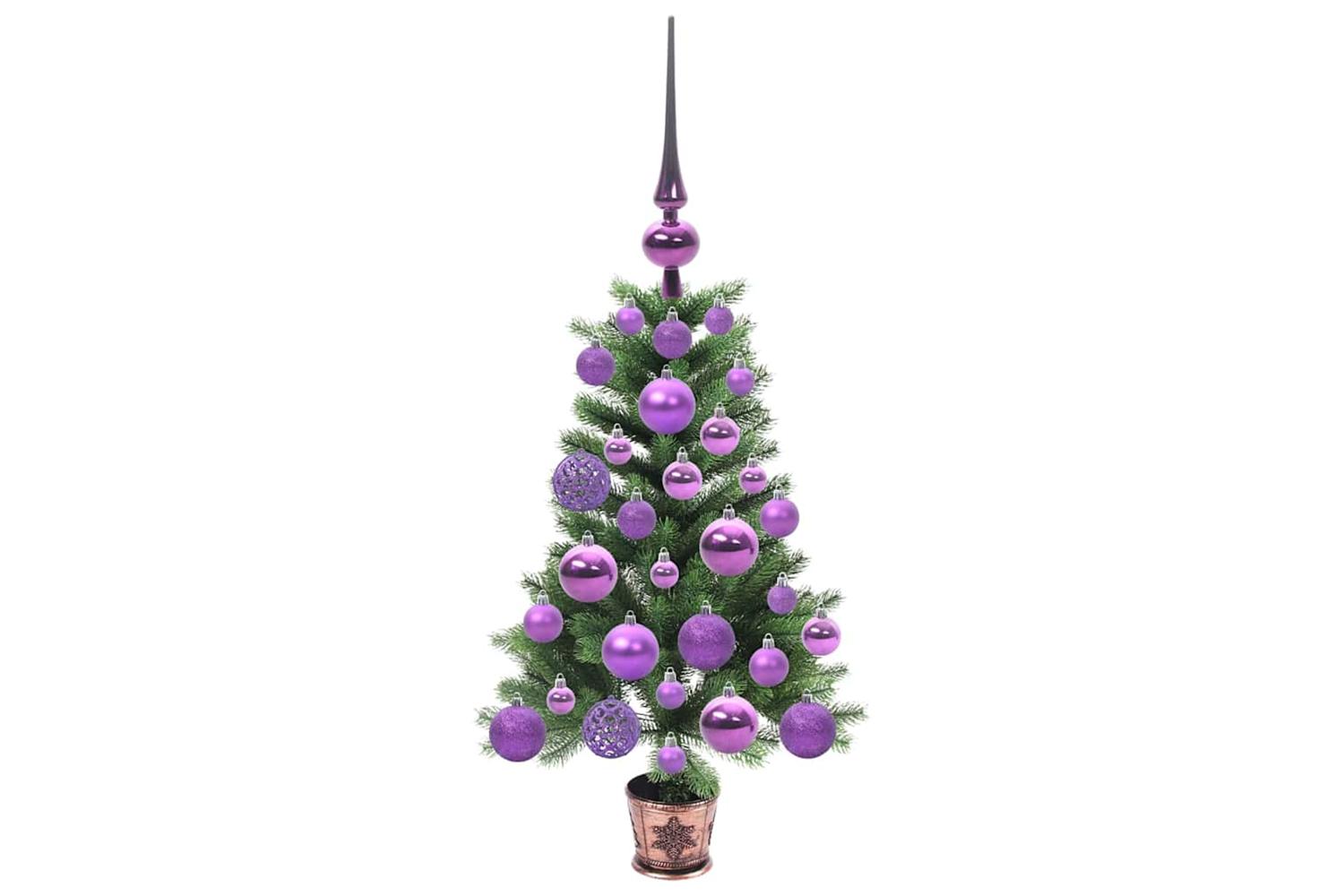 Vidaxl Christmas Tree With 150 Leds With Stand Green 65 Cm Pe-4