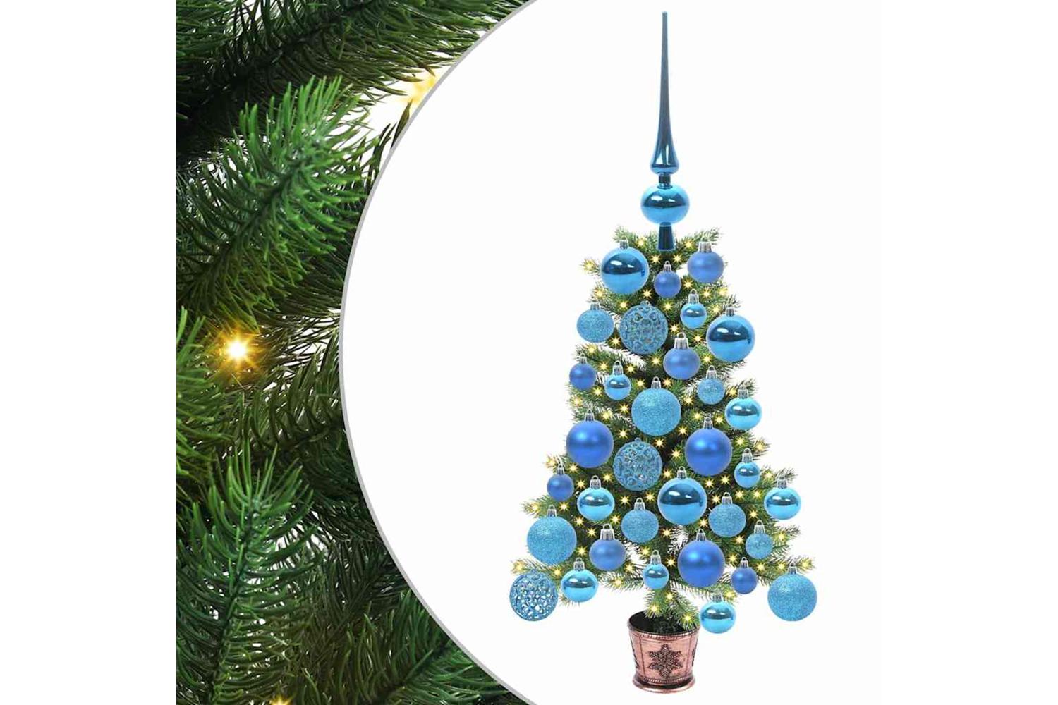 Vidaxl Christmas Tree With 150 Leds With Stand Green 65 Cm Pe-2