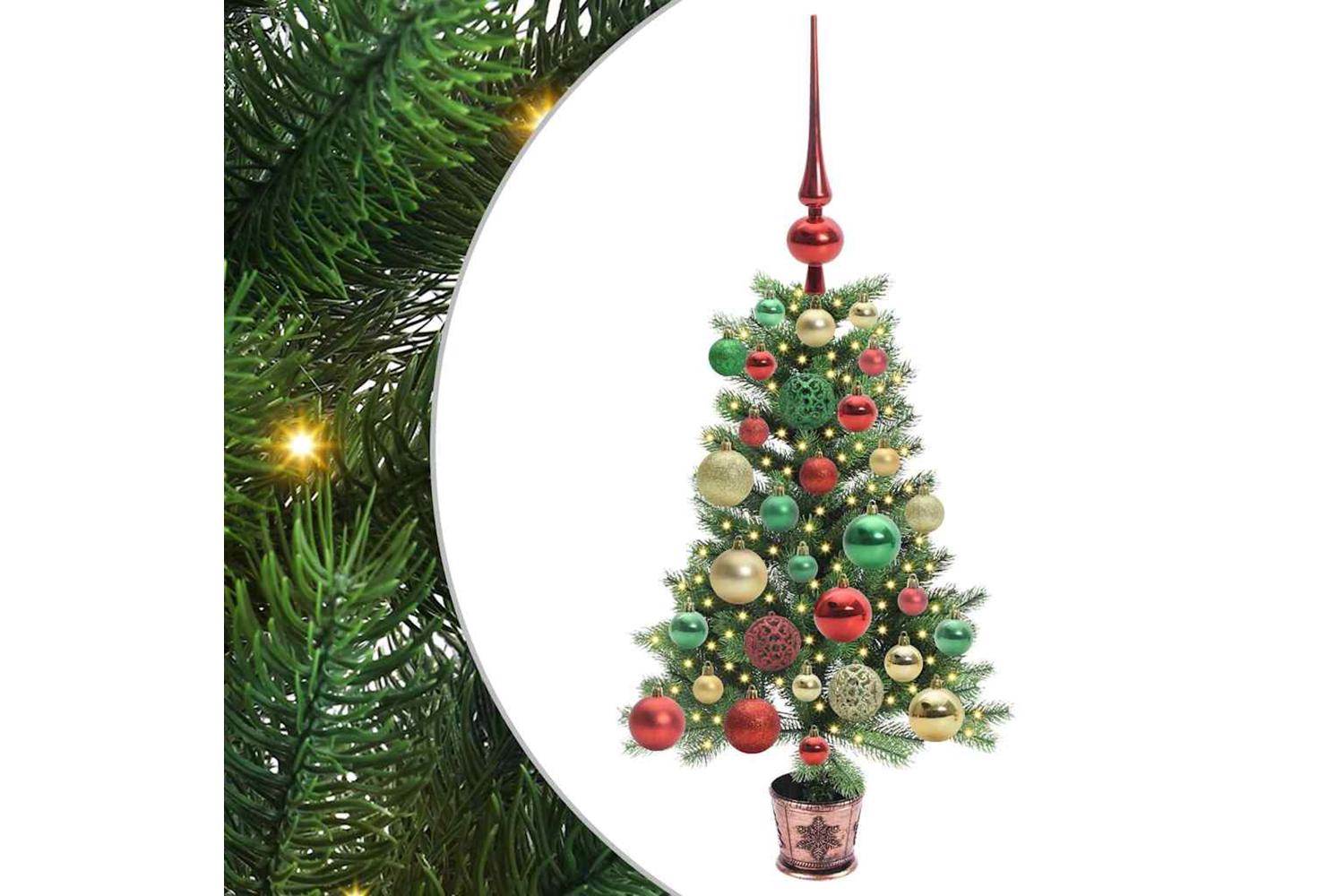 Vidaxl Christmas Tree With 150 Leds With Stand Green 65 Cm Pe-2