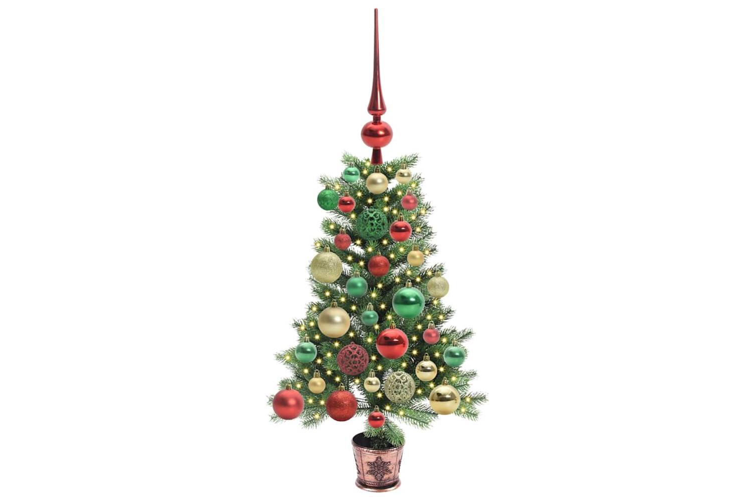 Vidaxl Christmas Tree With 150 Leds With Stand Green 65 Cm Pe-3