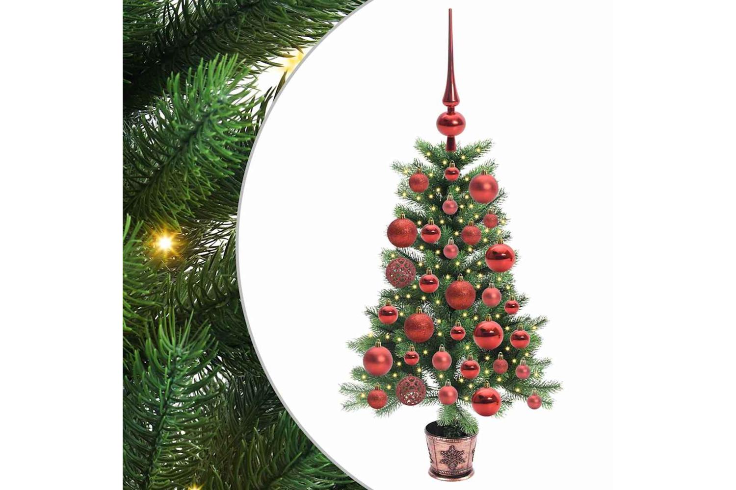 Vidaxl Christmas Tree With 150 Leds With Stand Green 90 Cm Pe-2