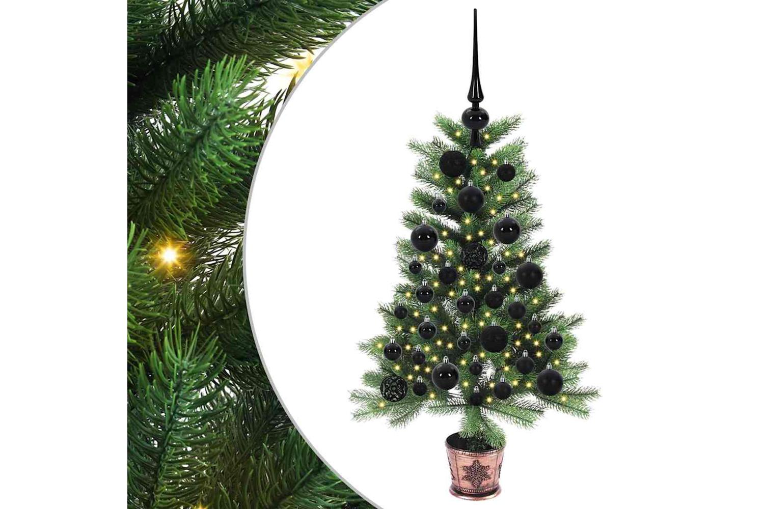 Vidaxl Christmas Tree With 150 Leds With Stand Green 90 Cm Pe-2