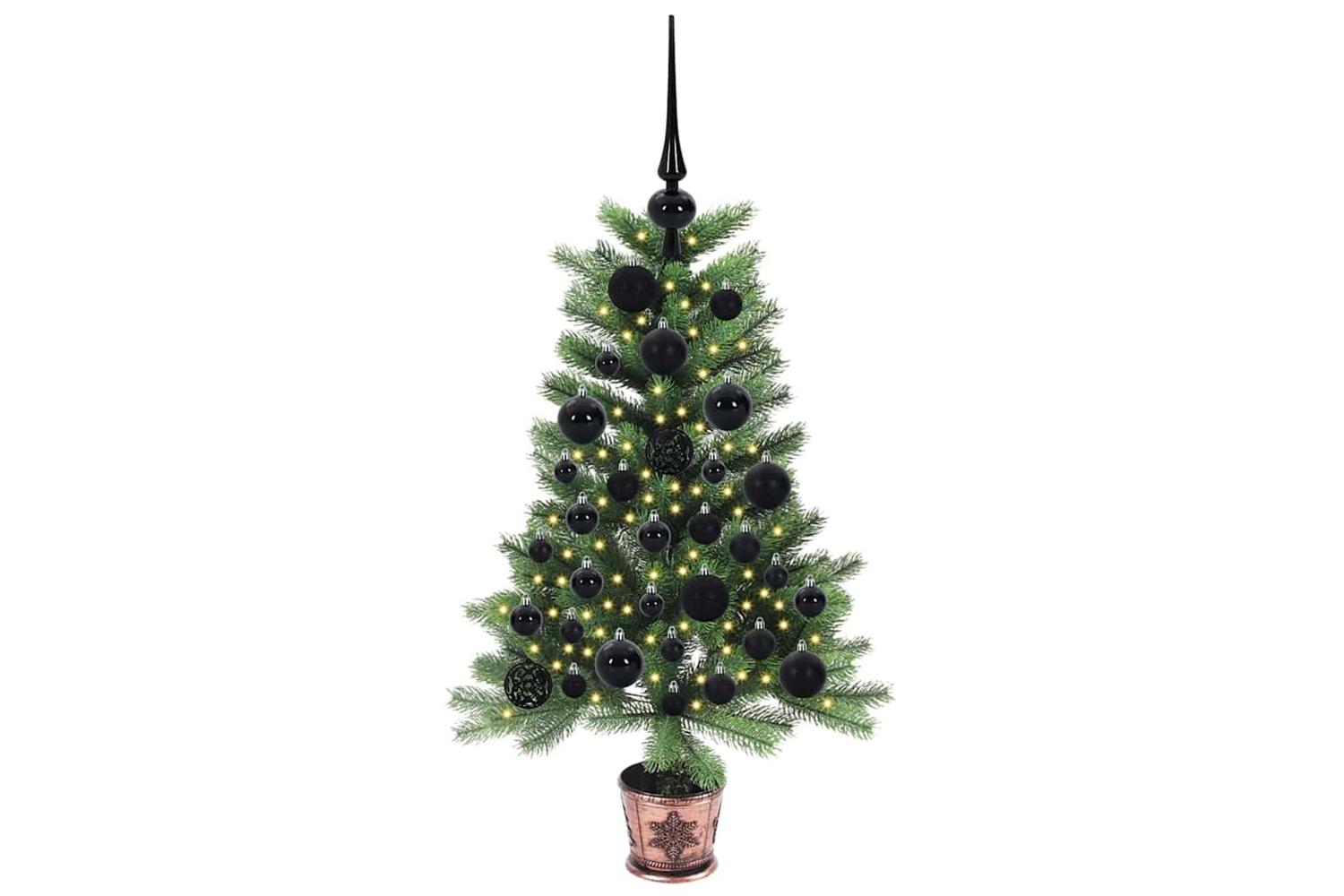 Vidaxl Christmas Tree With 150 Leds With Stand Green 90 Cm Pe-3