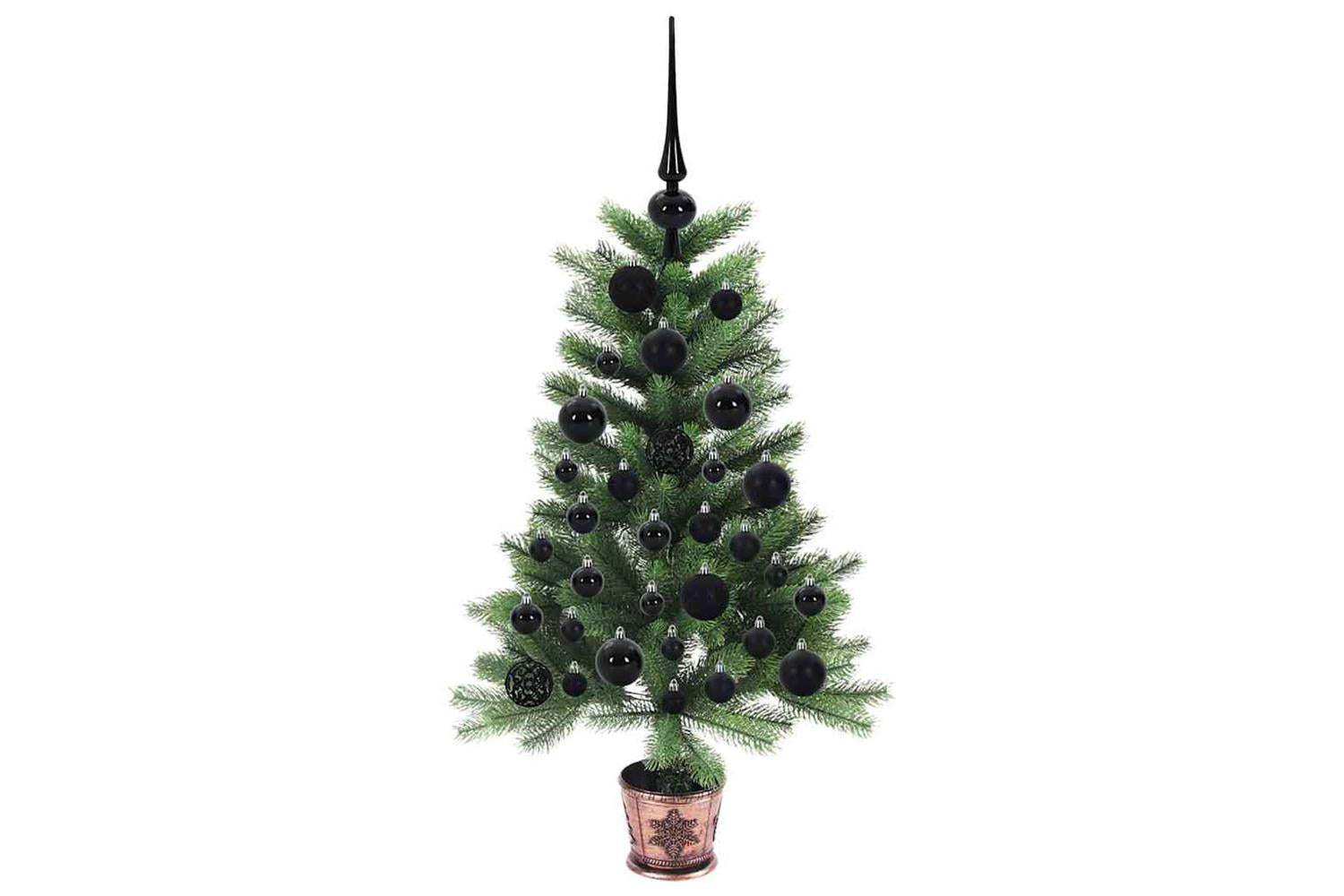 Vidaxl Christmas Tree With 150 Leds With Stand Green 90 Cm Pe-4