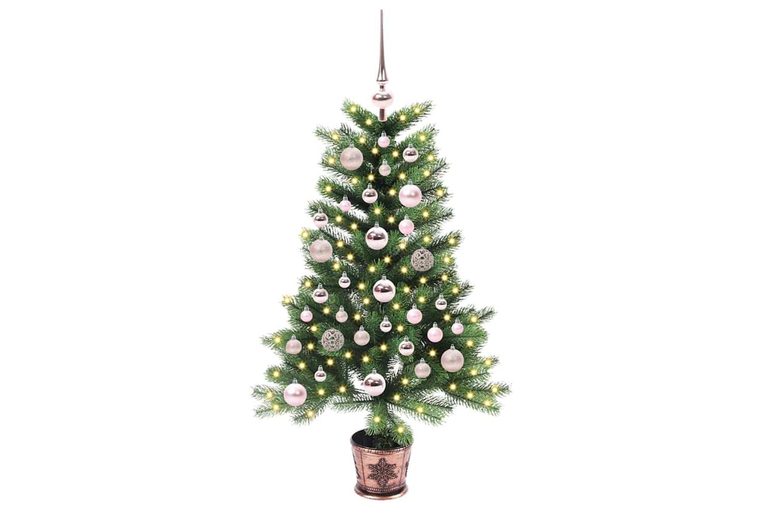 Vidaxl Christmas Tree With 150 Leds With Stand Green 90 Cm Pe-2
