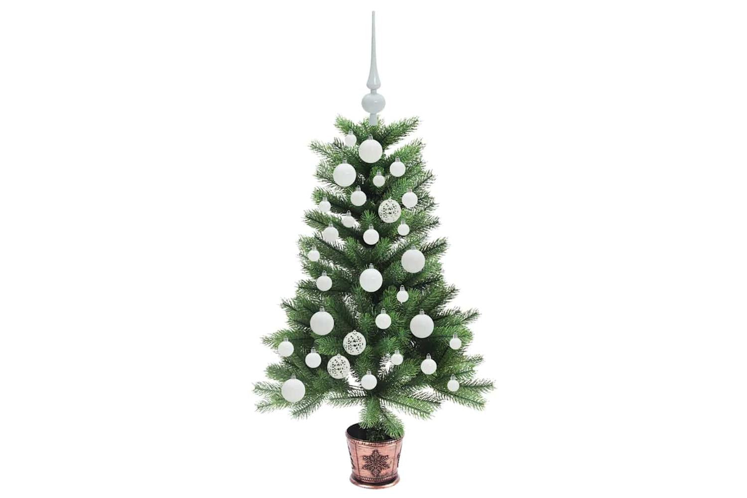 Vidaxl Christmas Tree With 150 Leds With Stand Green 90 Cm Pe-4