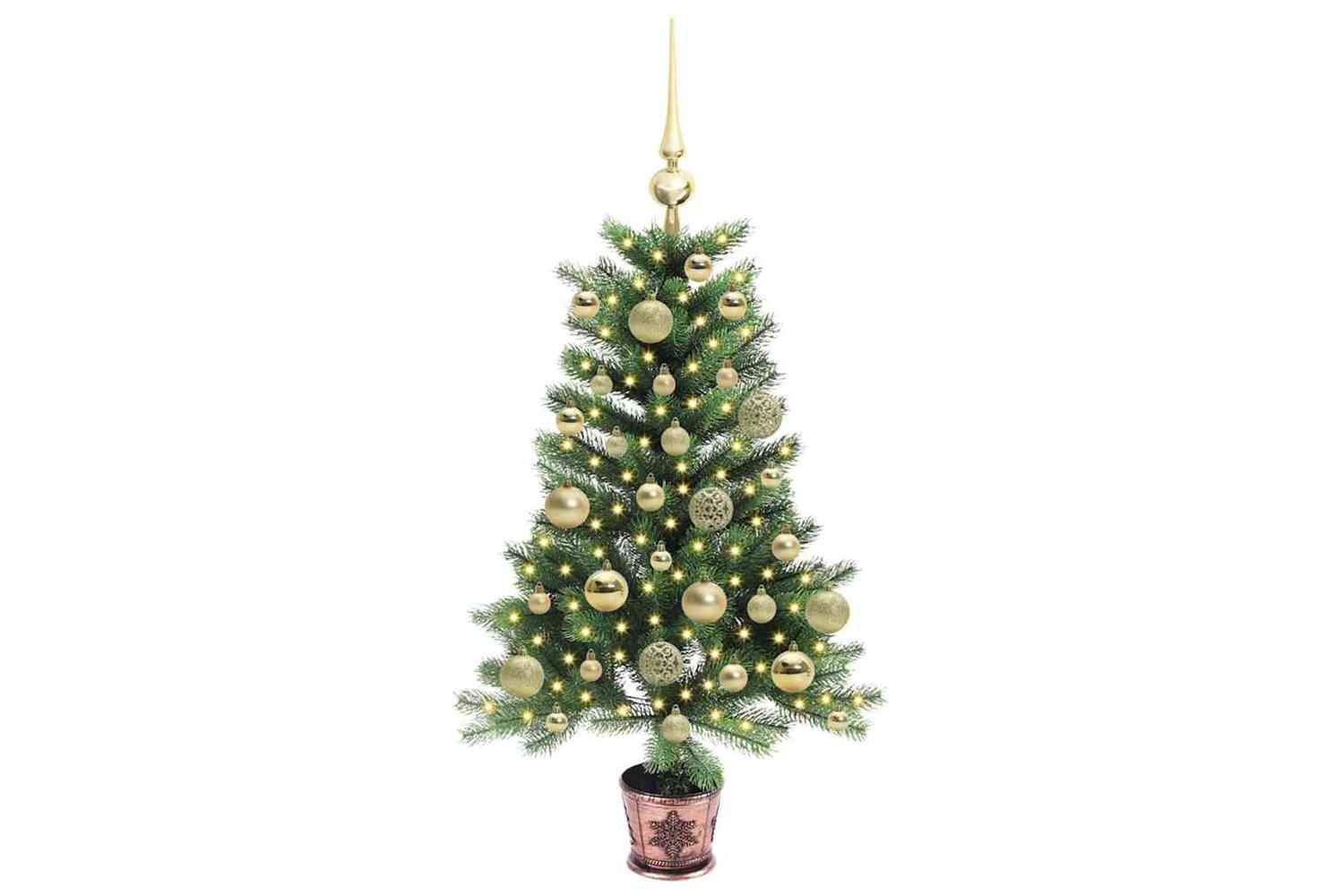 Vidaxl Christmas Tree With 150 Leds With Stand Green 90 Cm Pe-3