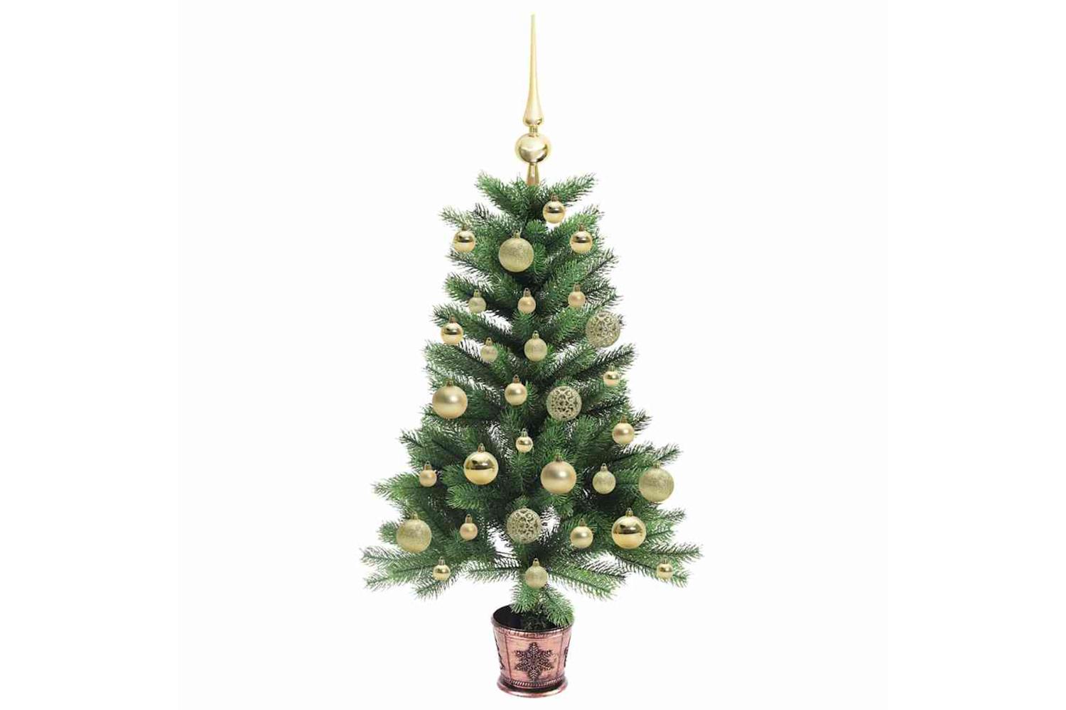 Vidaxl Christmas Tree With 150 Leds With Stand Green 90 Cm Pe-4