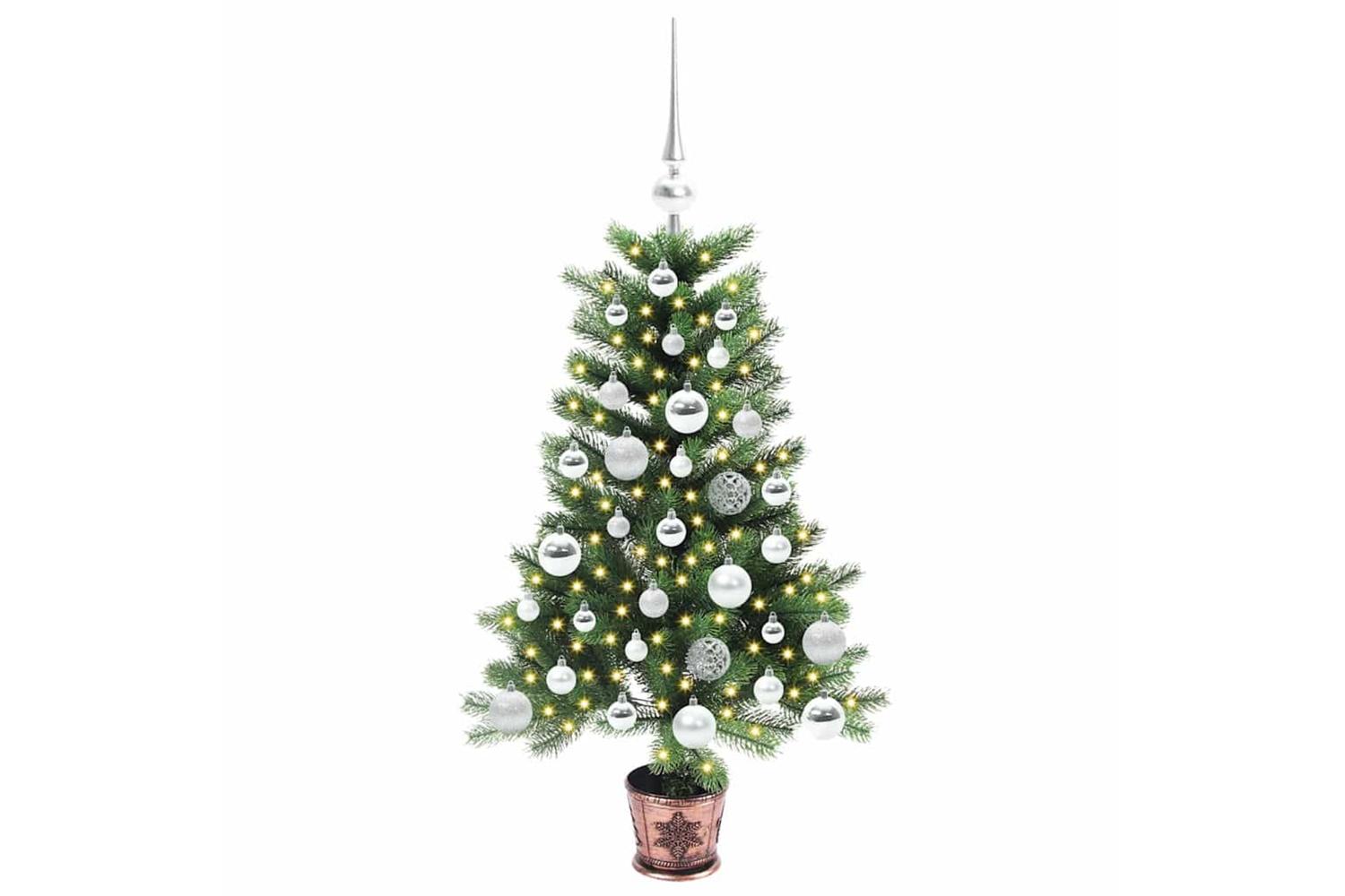 Vidaxl Christmas Tree With 150 Leds With Stand Green 90 Cm Pe-3