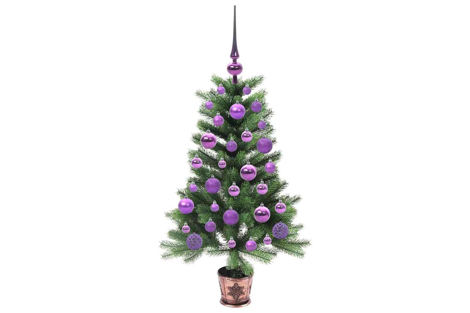 Vidaxl Christmas Tree With 150 Leds With Stand Green 90 Cm Pe-4
