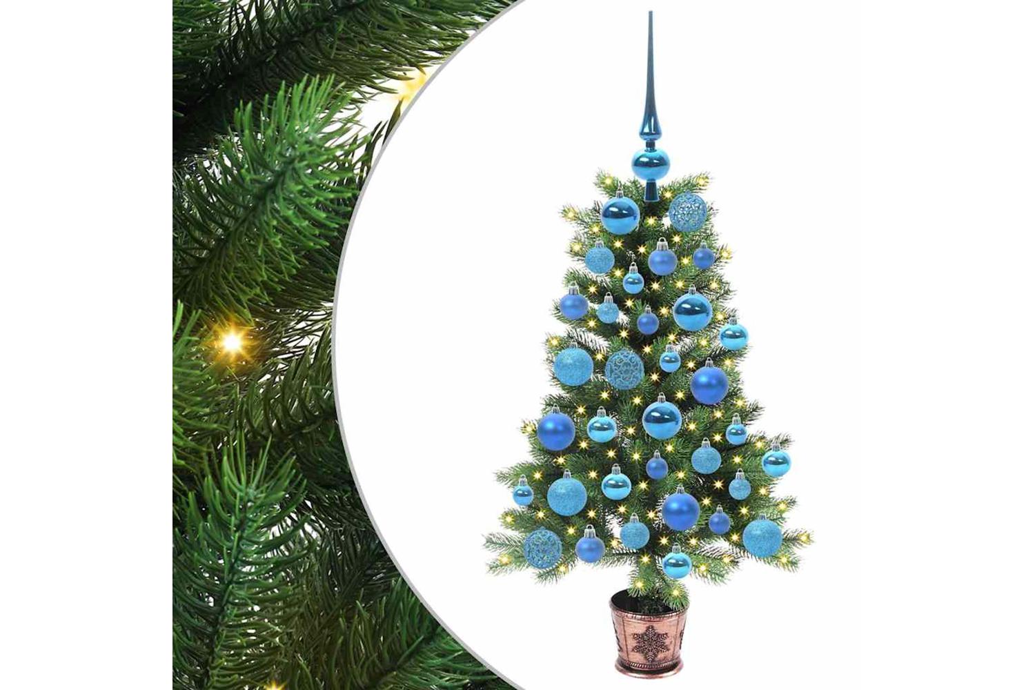 Vidaxl Christmas Tree With 150 Leds With Stand Green 90 Cm Pe-2