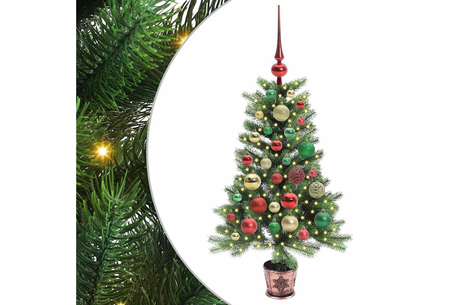 Vidaxl Christmas Tree With 150 Leds With Stand Green 90 Cm Pe-2