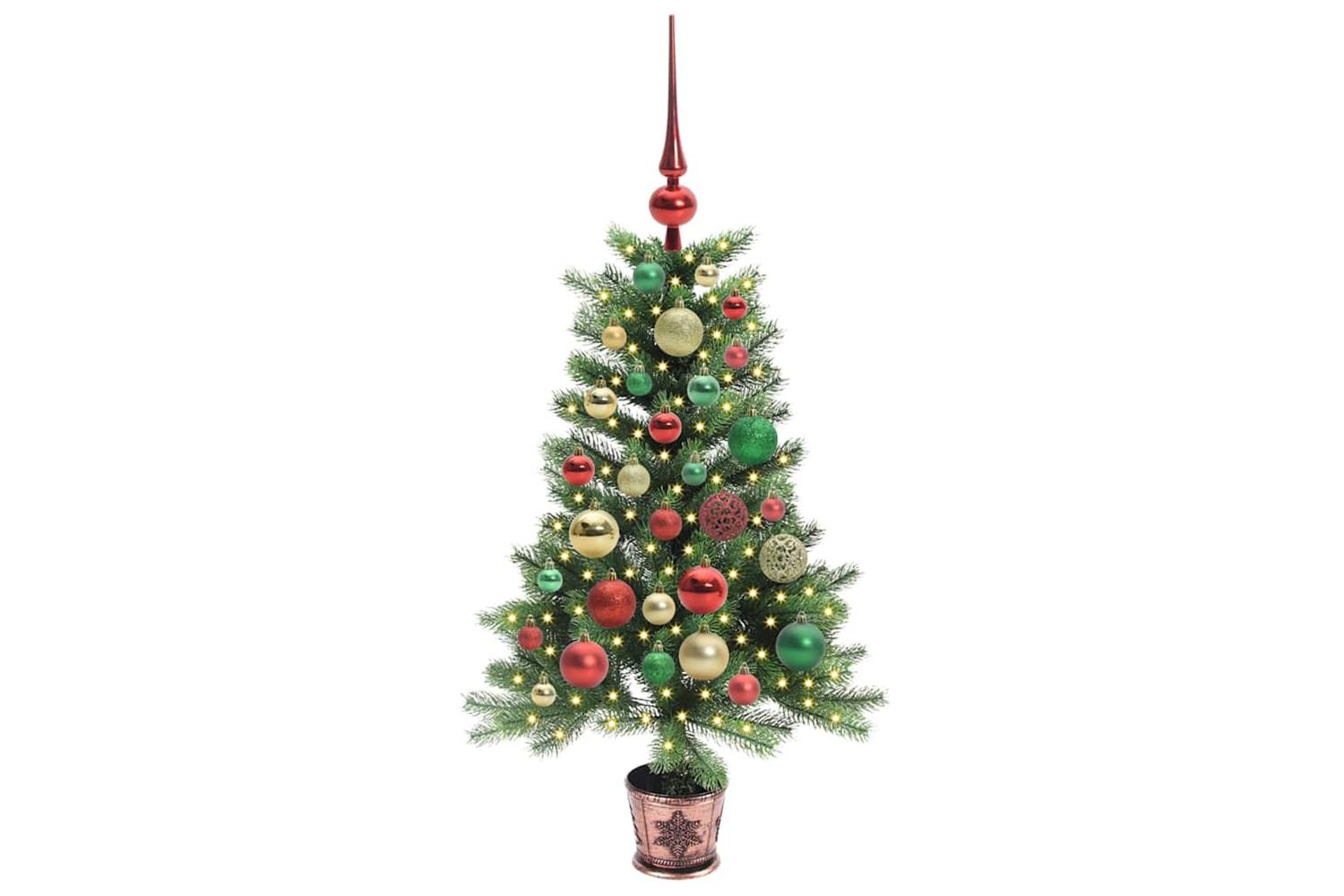 Vidaxl Christmas Tree With 150 Leds With Stand Green 90 Cm Pe-3