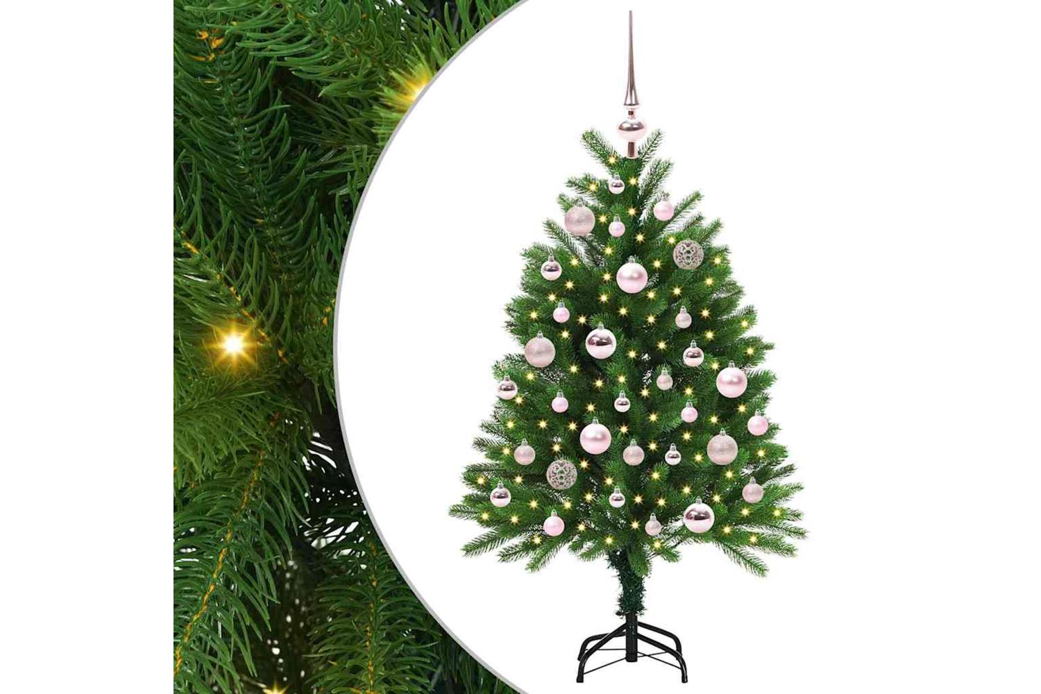 Vidaxl Christmas Tree With 150 Leds With Stand Green 120 Cm Pe-2