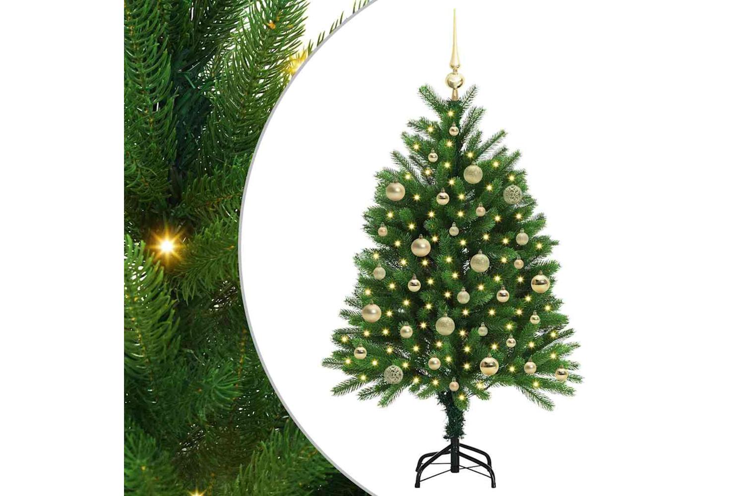 Vidaxl Christmas Tree With 150 Leds With Stand Green 120 Cm Pe-2
