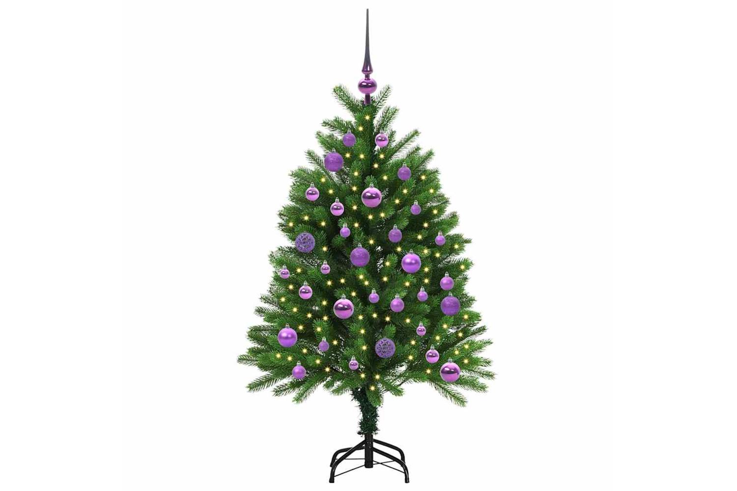Vidaxl Christmas Tree With 150 Leds With Stand Green 120 Cm Pe-3