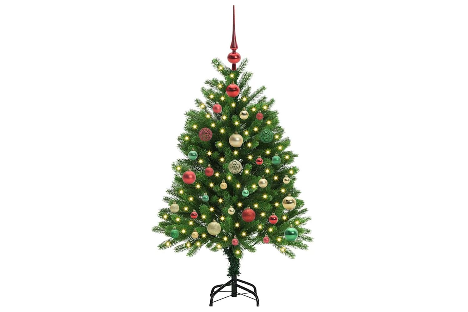 Vidaxl Christmas Tree With 150 Leds With Stand Green 120 Cm Pe-3