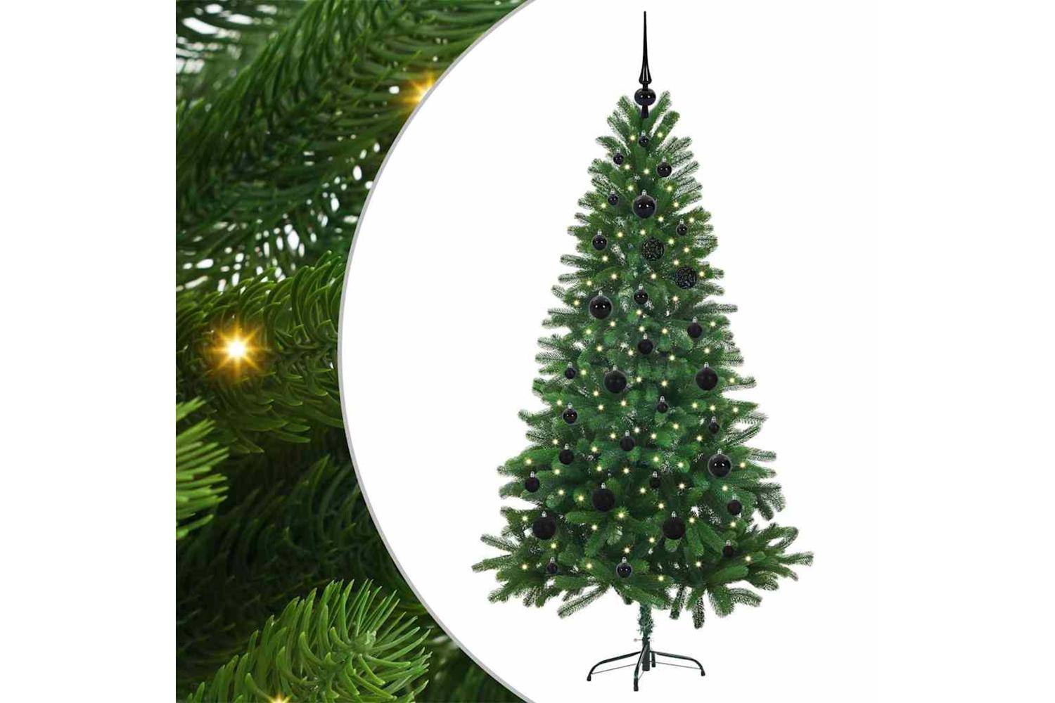 Vidaxl Christmas Tree With 150 Leds With Stand Green 150 Cm Pe-2