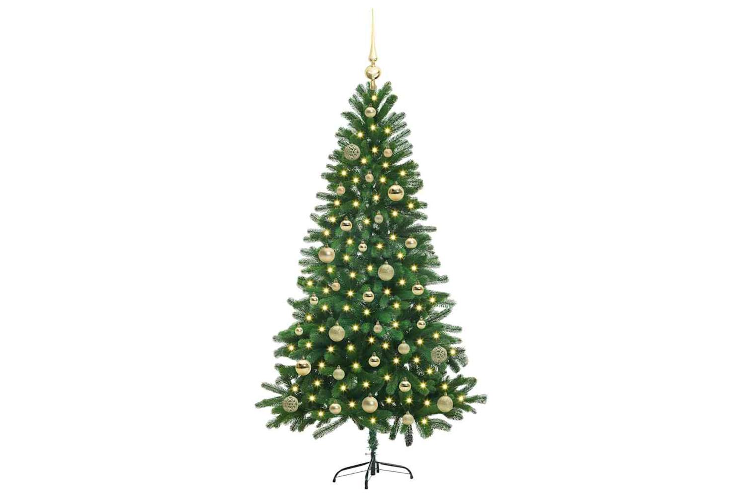 Vidaxl Christmas Tree With 150 Leds With Stand Green 150 Cm Pe-3