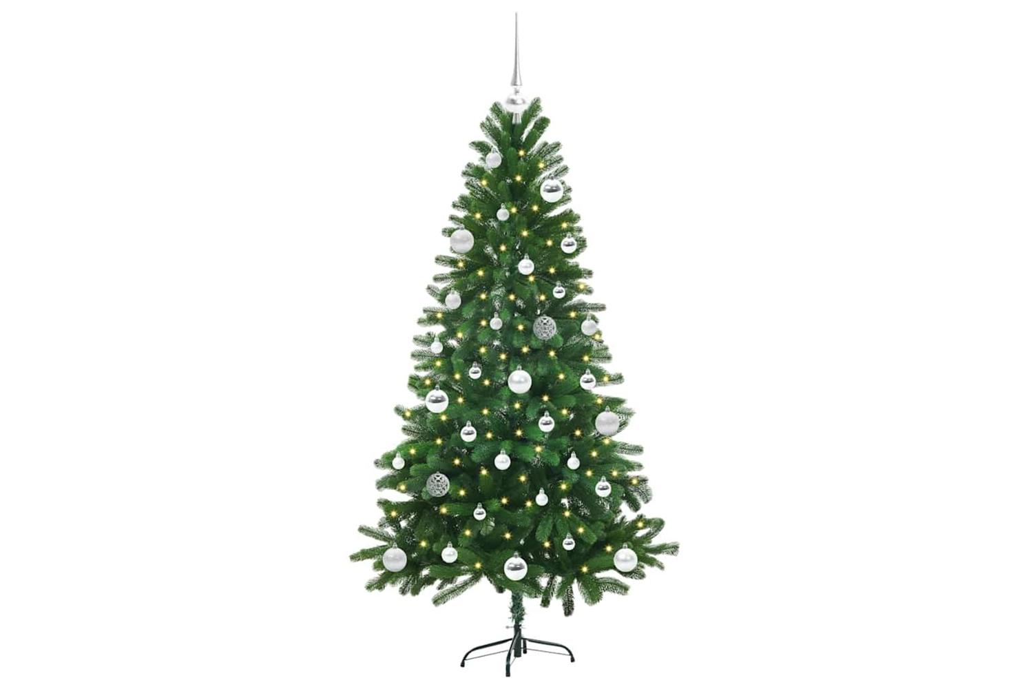 Vidaxl Christmas Tree With 150 Leds With Stand Green 150 Cm Pe-3