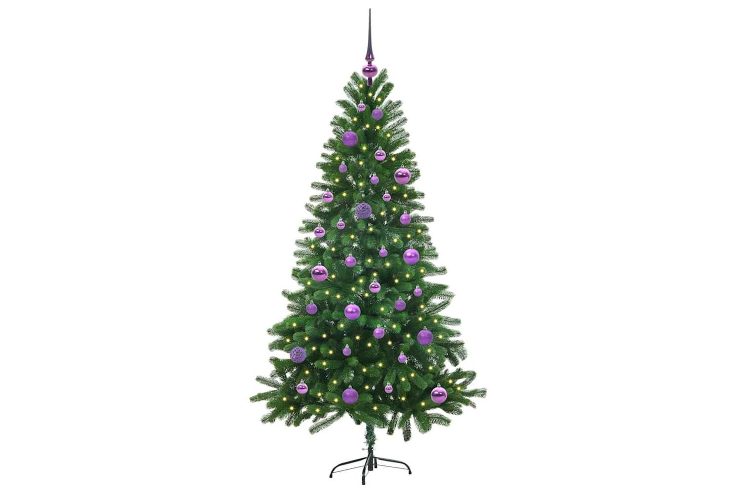 Vidaxl Christmas Tree With 150 Leds With Stand Green 150 Cm Pe-3