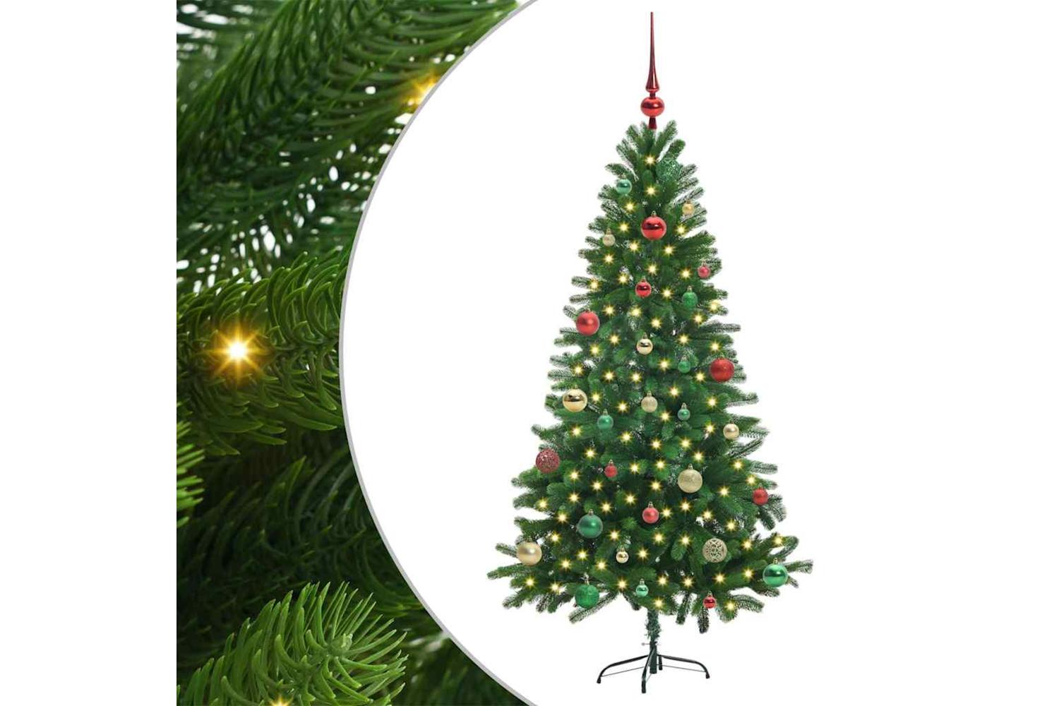 Vidaxl Christmas Tree With 150 Leds With Stand Green 150 Cm Pe-2