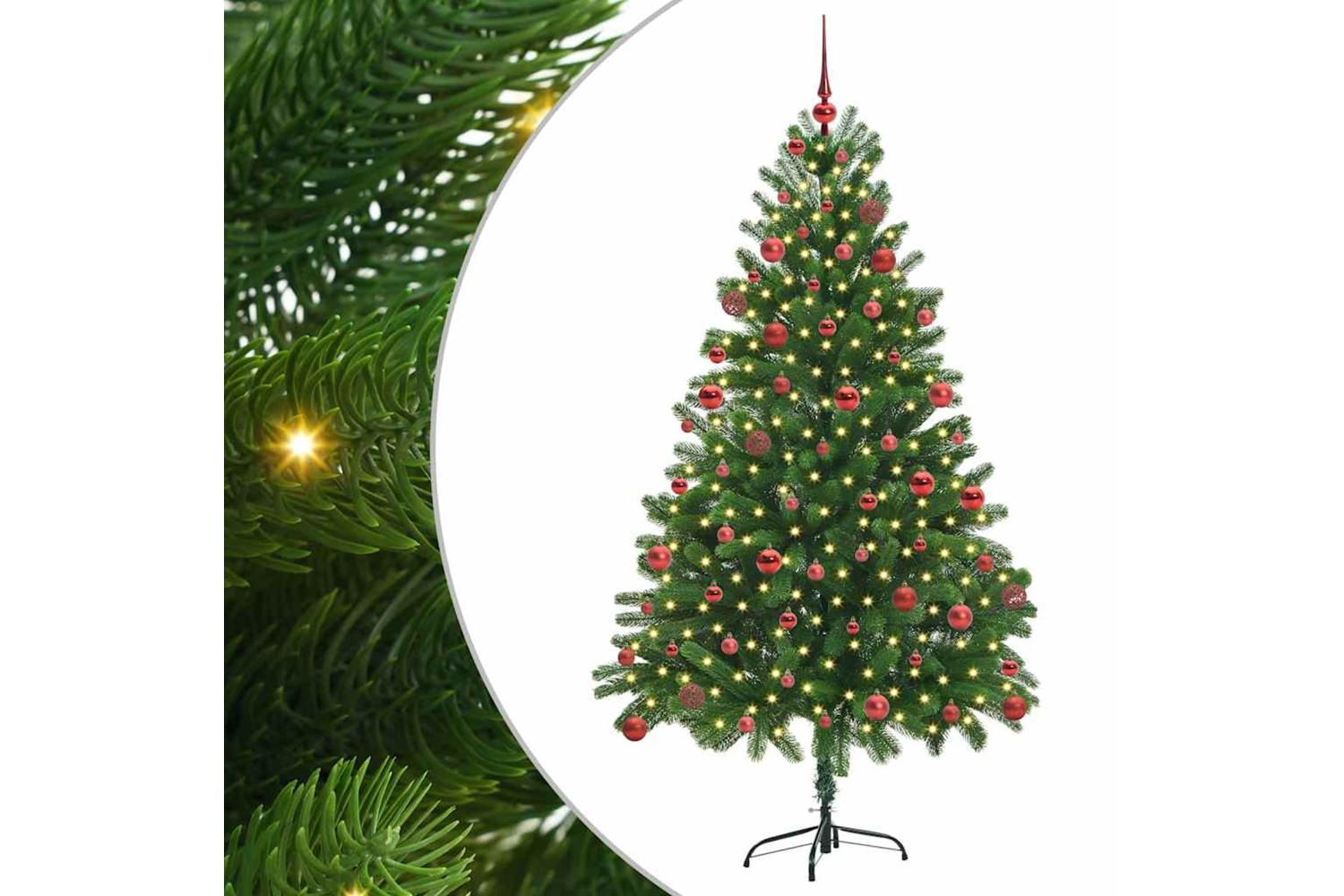 Vidaxl Christmas Tree With 300 Leds With Stand Green 180 Cm Pe-2