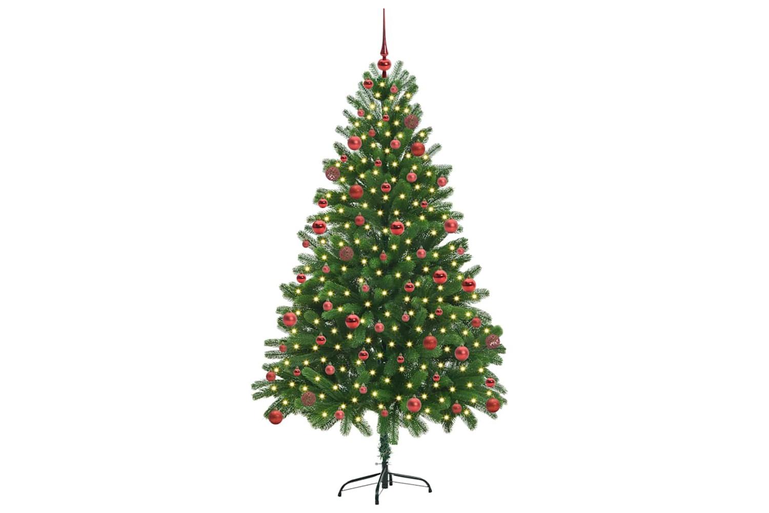 Vidaxl Christmas Tree With 300 Leds With Stand Green 180 Cm Pe-3