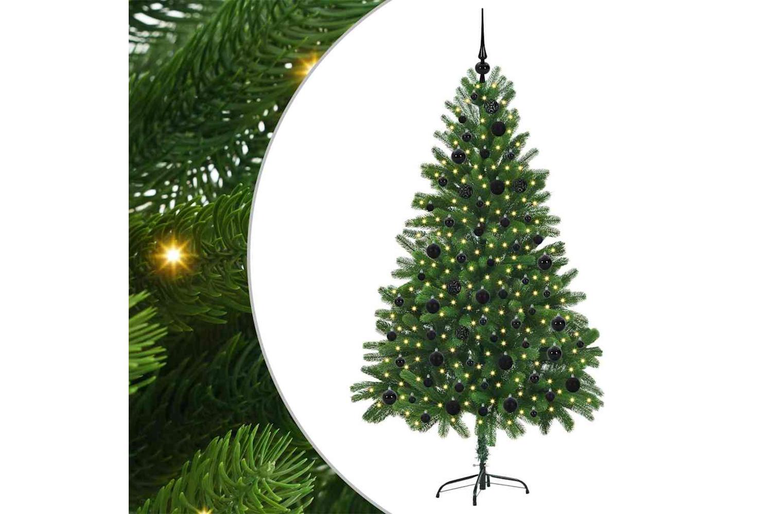 Vidaxl Christmas Tree With 300 Leds With Stand Green 180 Cm Pe-2