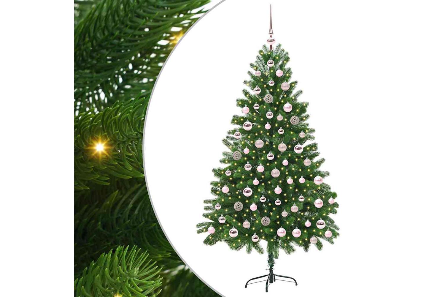Vidaxl Christmas Tree With 300 Leds With Stand Green 180 Cm Pe-2