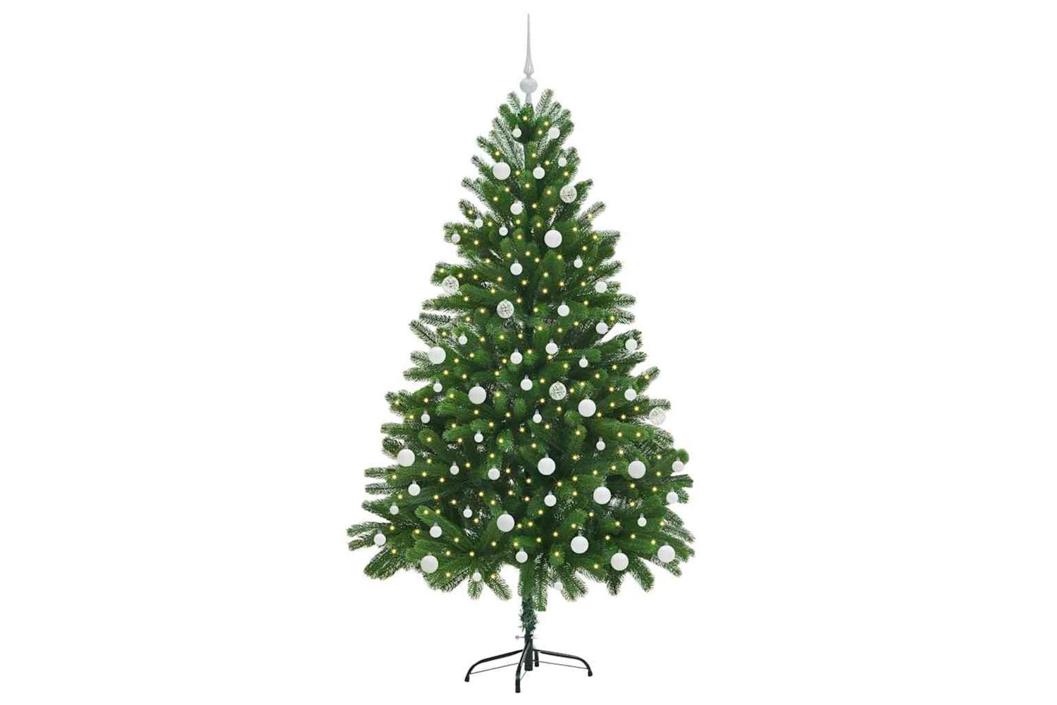 Vidaxl Christmas Tree With 300 Leds With Stand Green 180 Cm Pe-3