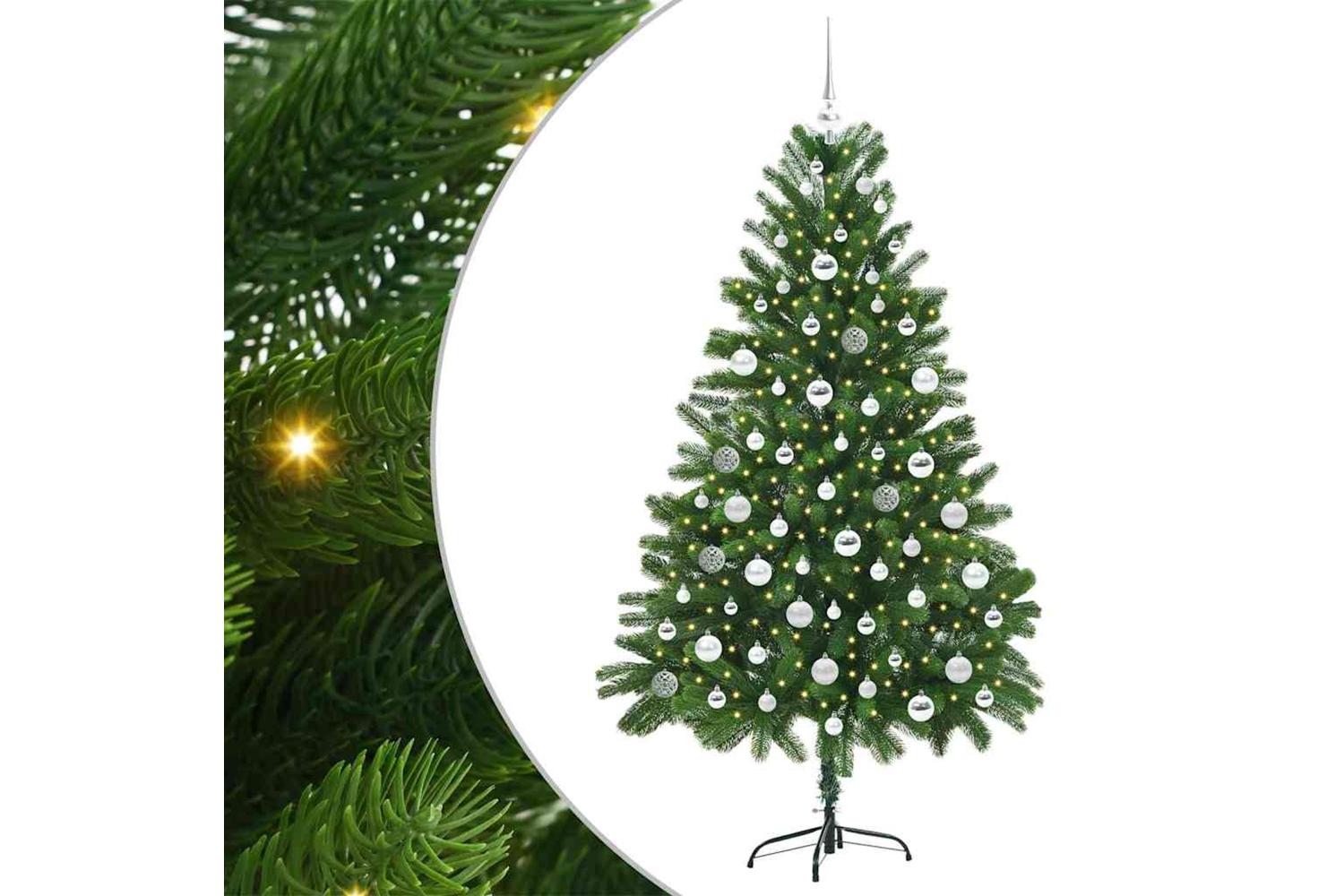 Vidaxl Christmas Tree With 300 Leds With Stand Green 180 Cm Pe-2