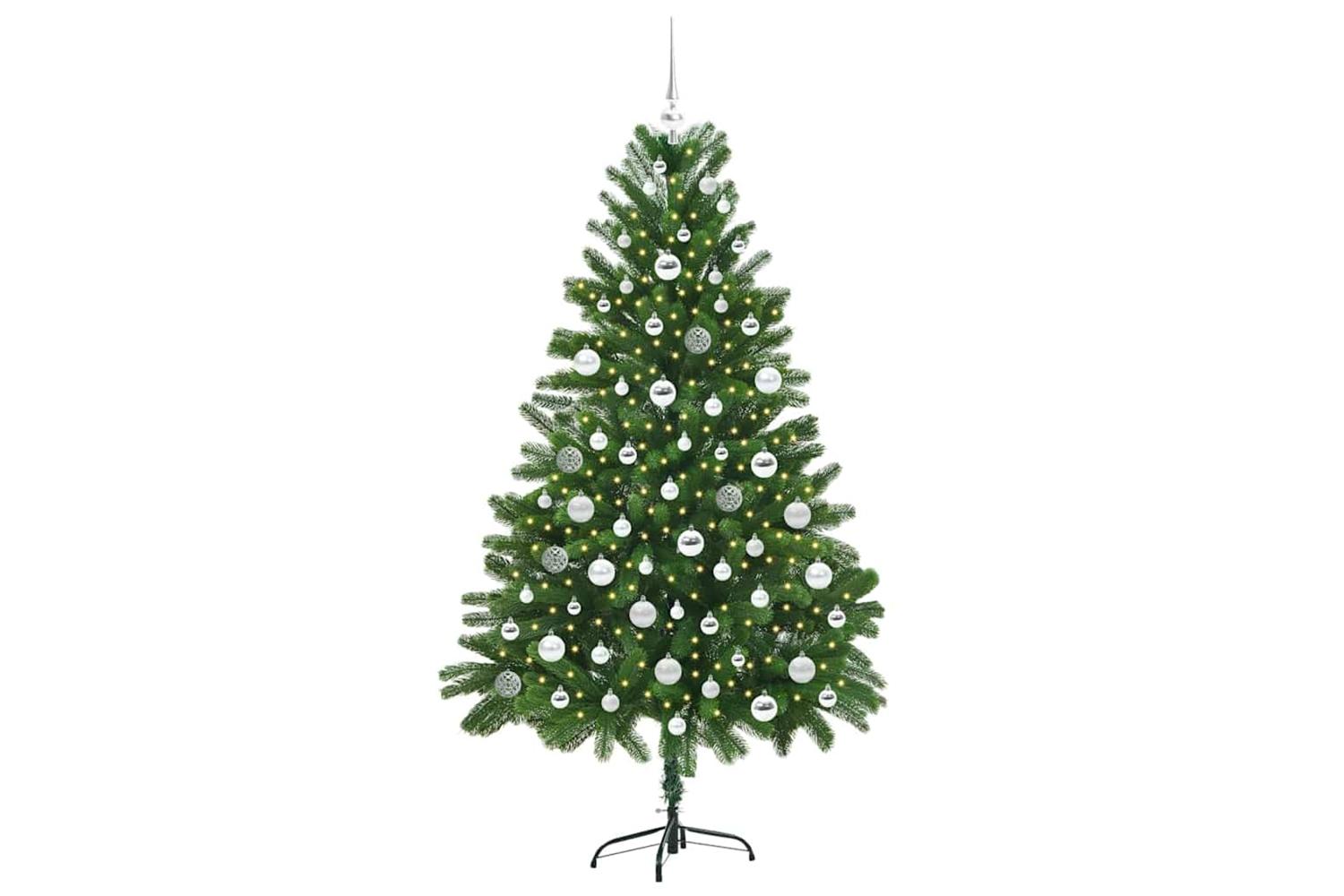 Vidaxl Christmas Tree With 300 Leds With Stand Green 180 Cm Pe-3