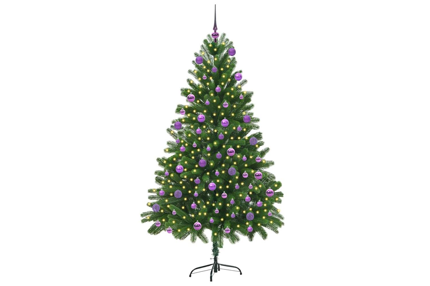 Vidaxl Christmas Tree With 300 Leds With Stand Green 180 Cm Pe-3