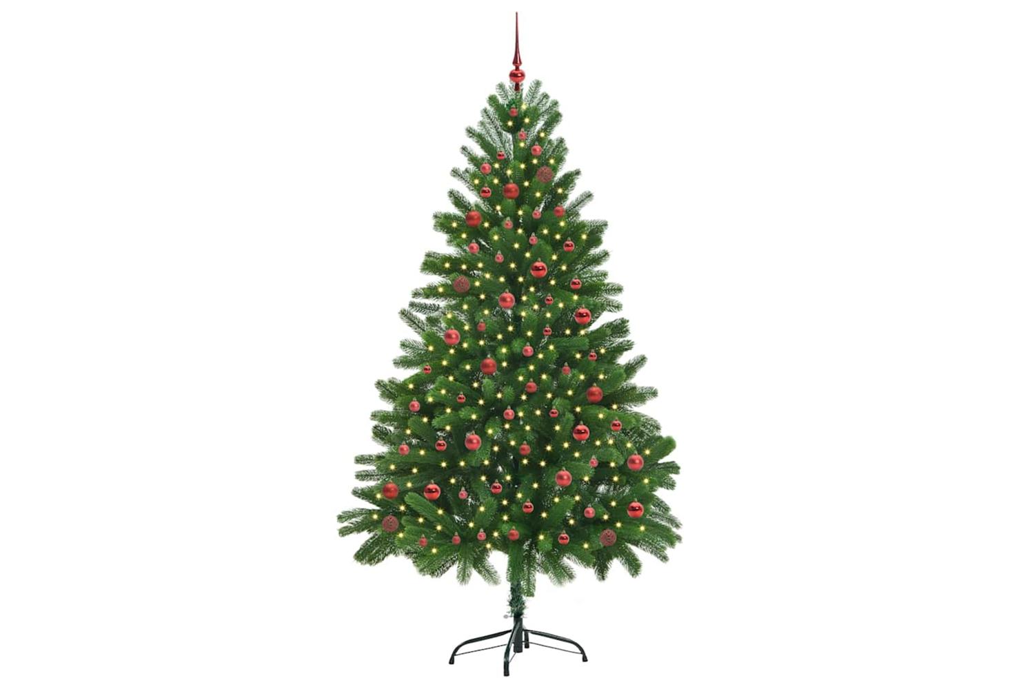 Vidaxl Christmas Tree With 300 Leds With Stand Green 210 Cm Pe-3
