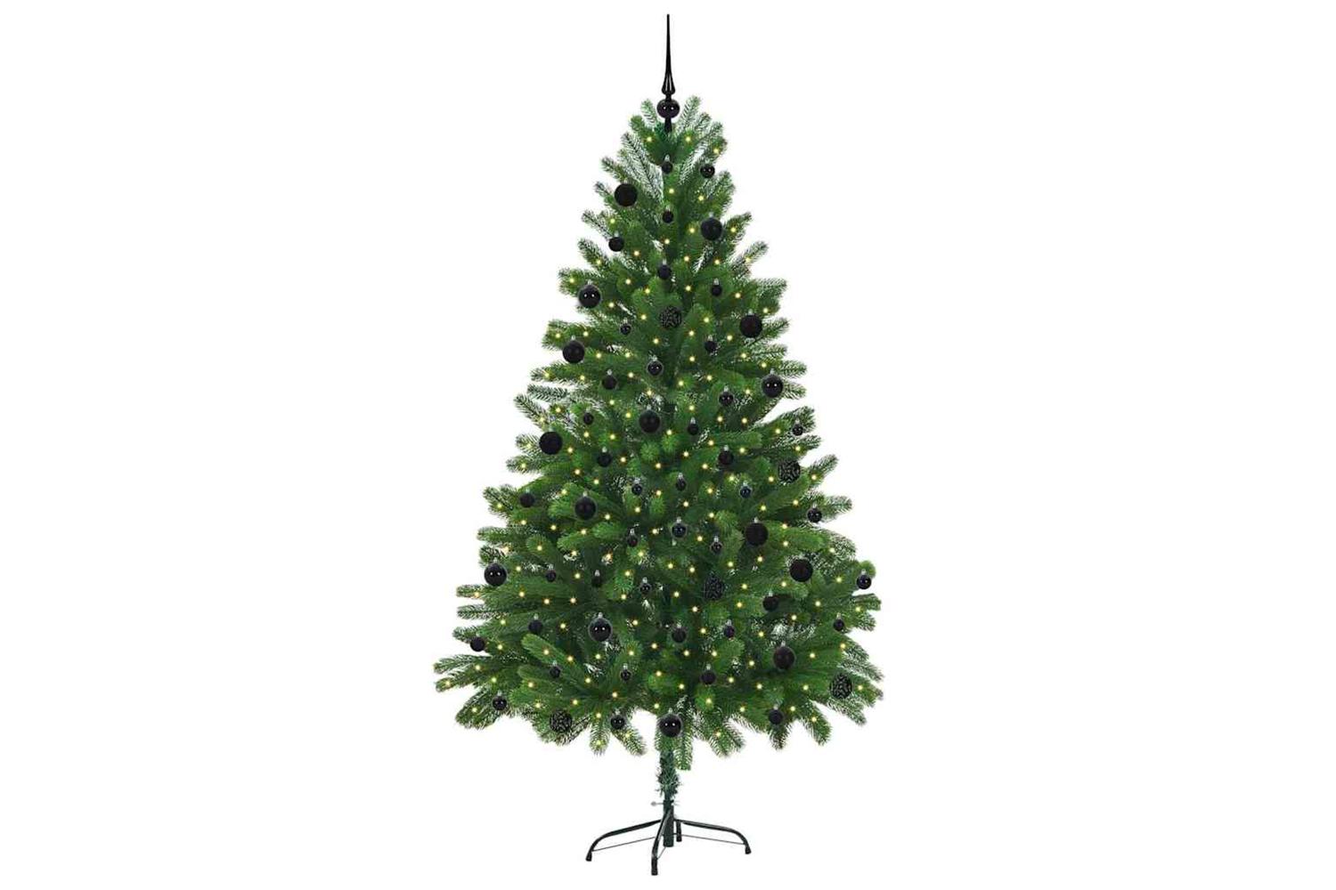 Vidaxl Christmas Tree With 300 Leds With Stand Green 210 Cm Pe-3